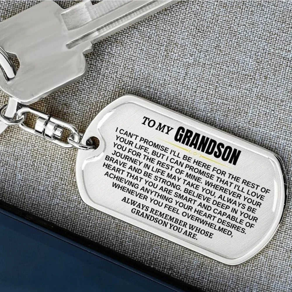 Gift to Grandson-Personalized Keychain
