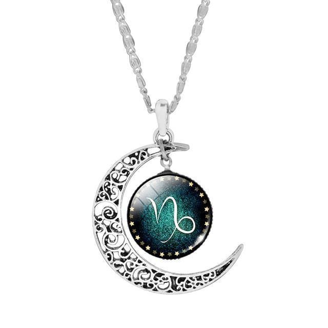 Zodiac Cabochon Glass Pendant Necklaces 1 - DiyosWorld