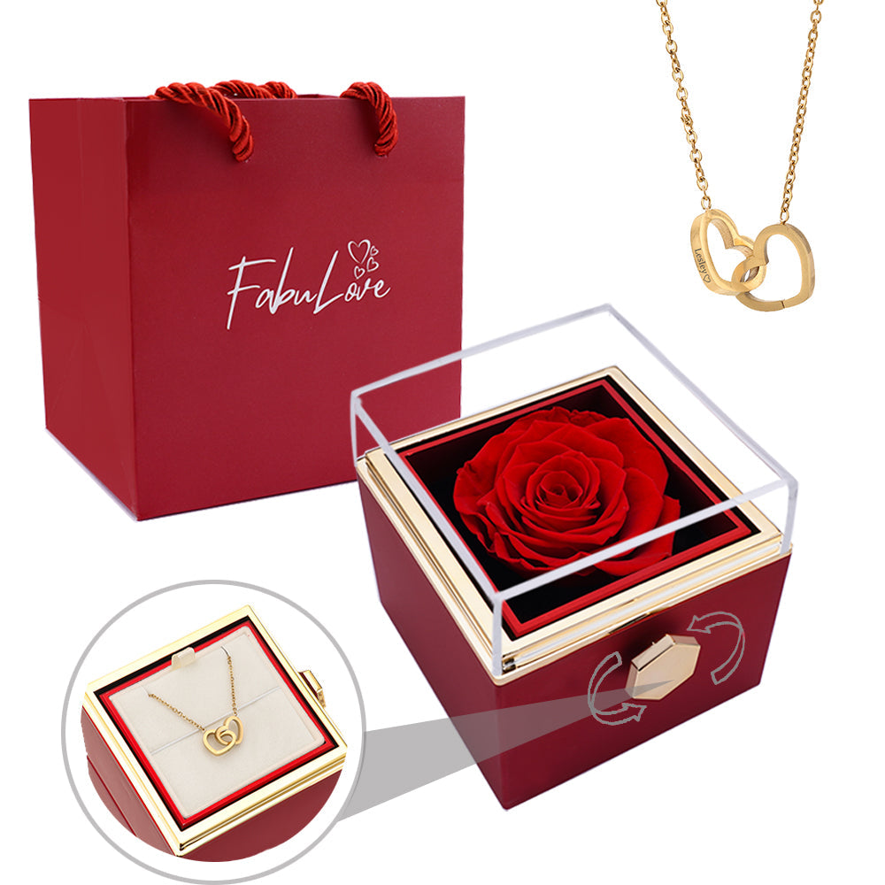 Love Immortalized Rose & Necklace