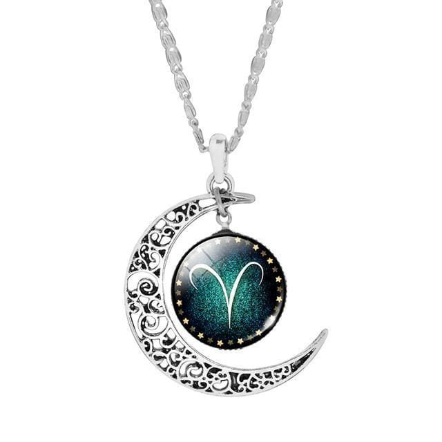 Zodiac Cabochon Glass Pendant Necklaces 3 - DiyosWorld