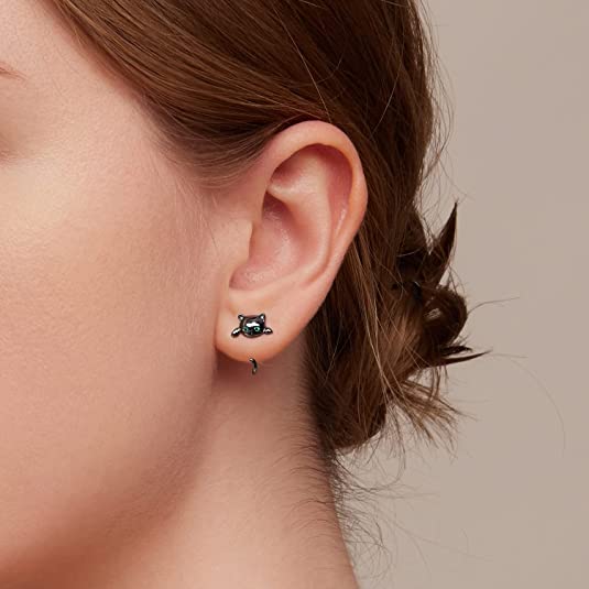 BRILL™ Sterling Silver Cat Earrings