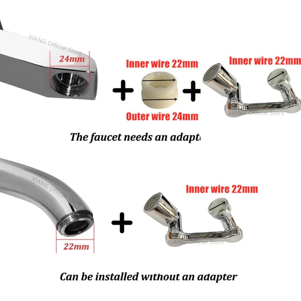 FAB™ Universal Robotic Arm 1080° Swivel Faucet Extension Aerator