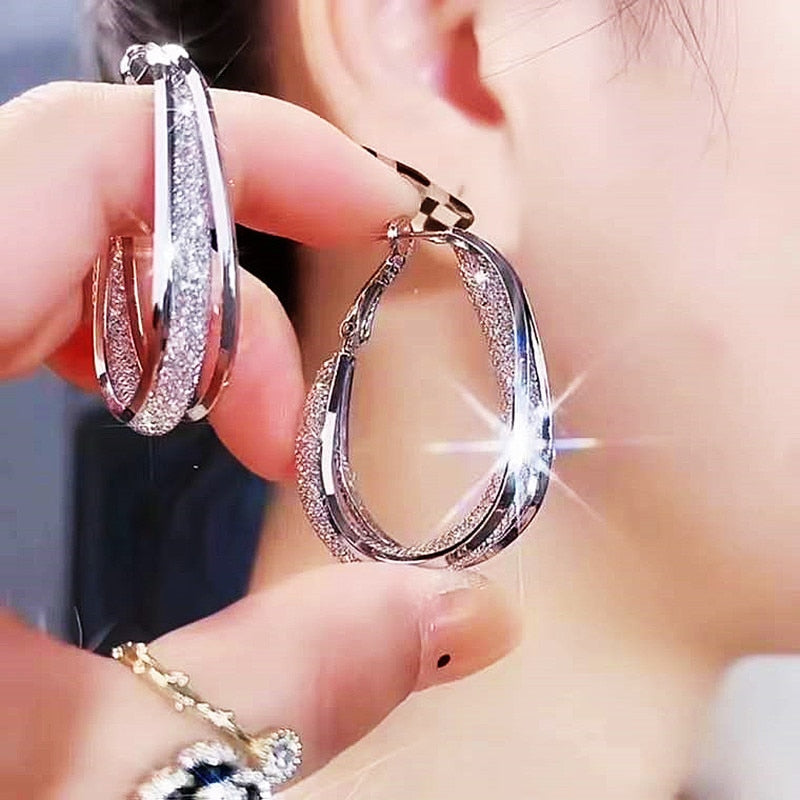 Fashion Oval Earrings