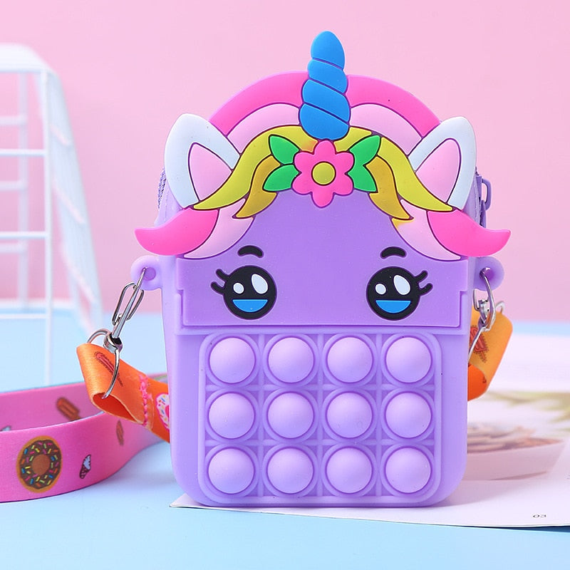 Pop Unicorns Fidget Toys Children Anti Stress Spotify Premium Pop Girls Push Bubble Bag Adult Antistress Squeeze Squishy Gifts