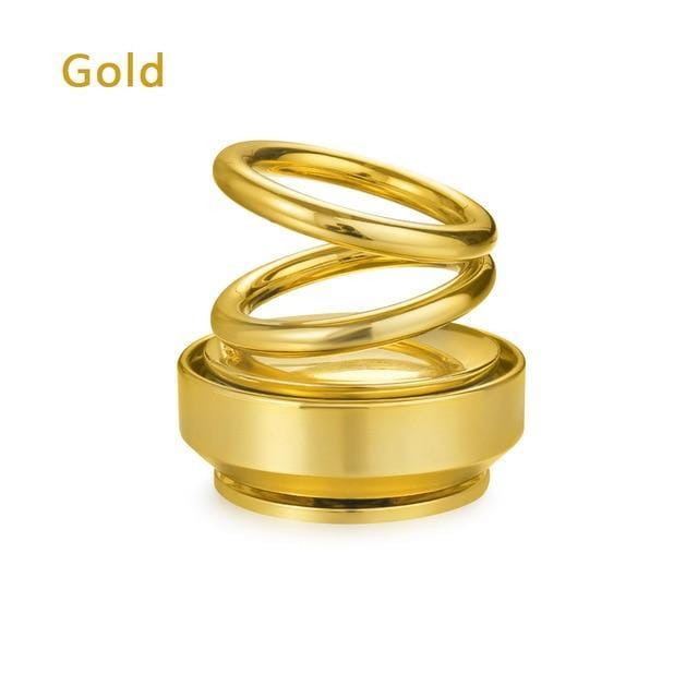 Air Freshener New Double Ring Rotating Suspension Gold - DiyosWorld