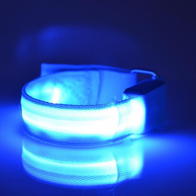Bicycle Light Glowing LED Arm/Wrist Bands Blue - DiyosWorld