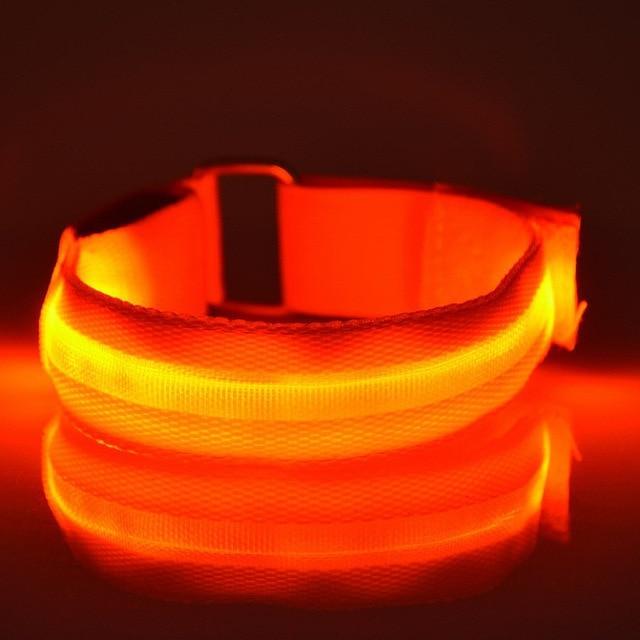 Bicycle Light Glowing LED Arm/Wrist Bands Orange - DiyosWorld