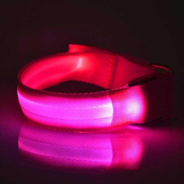 Bicycle Light Glowing LED Arm/Wrist Bands Pink - DiyosWorld