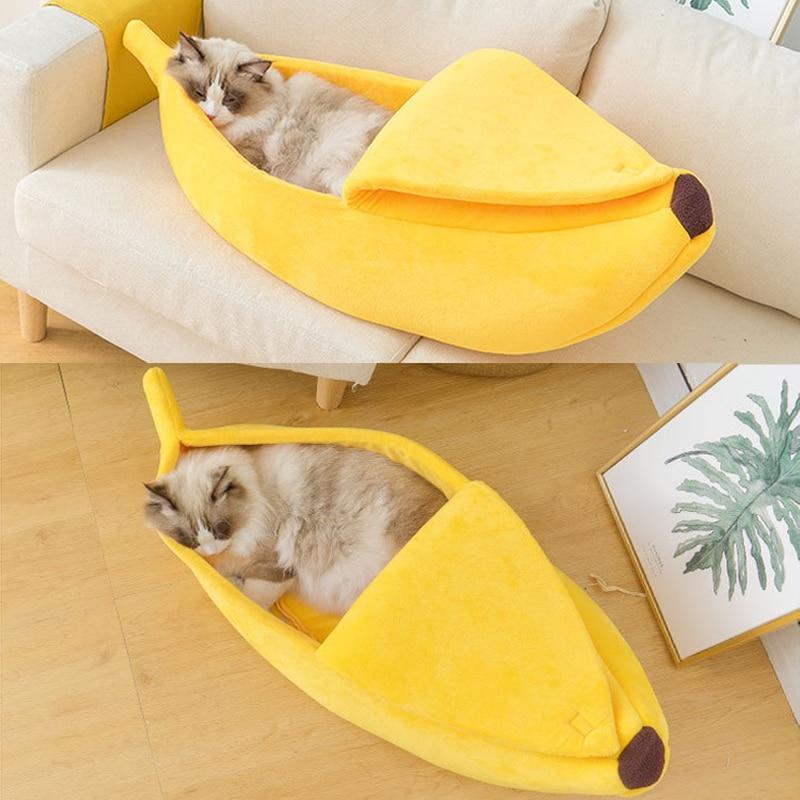 Cat Beds & Mats Cute Banana Cat Bed House - DiyosWorld