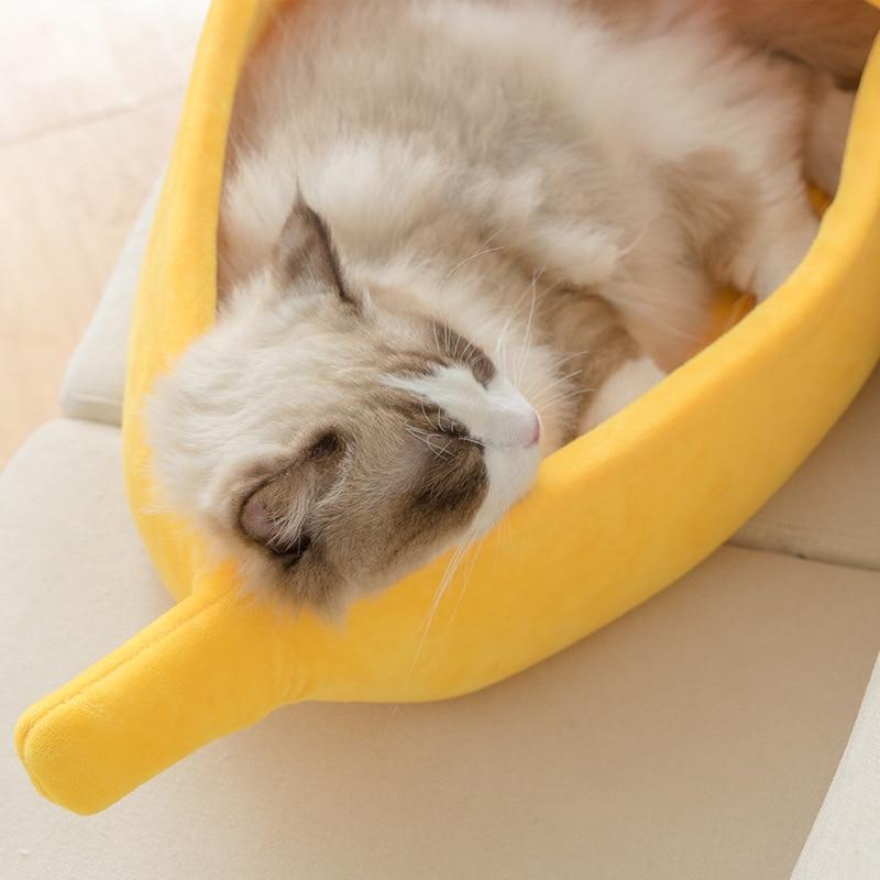 Cat Beds & Mats Cute Banana Cat Bed House - DiyosWorld