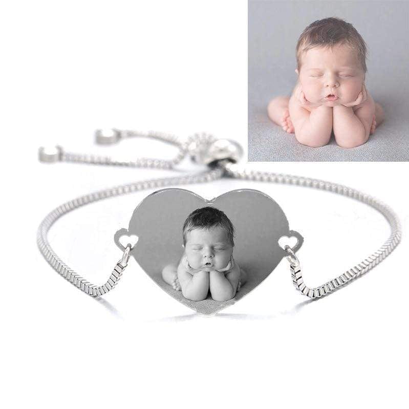 Chain & Link Bracelets DIYOS Moments™ Personalized Bracelet PHOTO / SILVER - DiyosWorld
