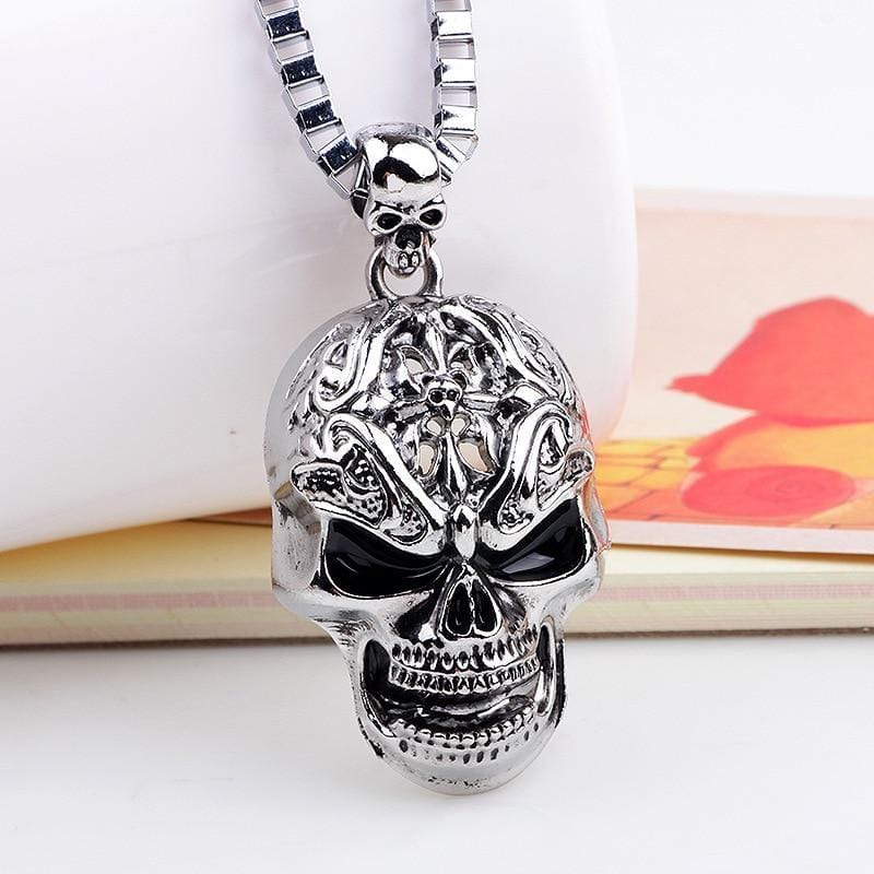 Chain Necklaces Skull Long Chain Necklace - DiyosWorld