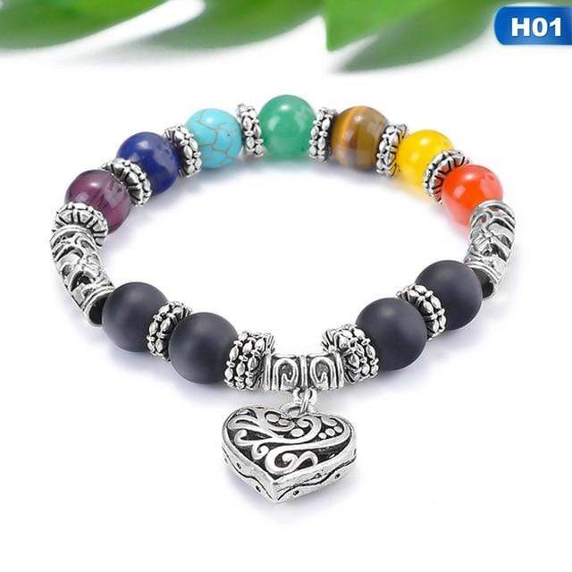 Charm Bracelets Natural Stone Chakra Bracelet 1 - DiyosWorld