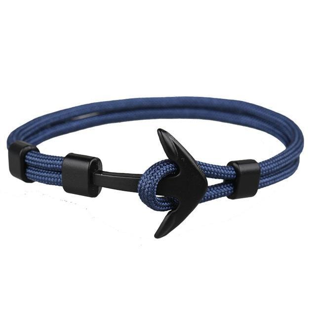 Charm Bracelets Black Anchor Survival Rope Chain Bracelet - DiyosWorld