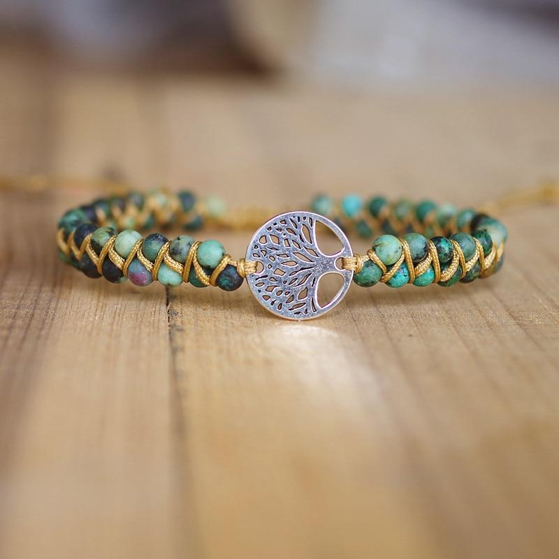 Charm Bracelets Handmade Natural Stone Tree Bracelet - DiyosWorld