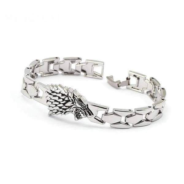 Charm Bracelets Gothic Wolf Bracelet Silver - DiyosWorld