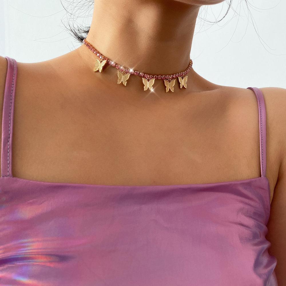 Choker Necklaces Luxury Crystal Butterfly Choker Necklace - DiyosWorld