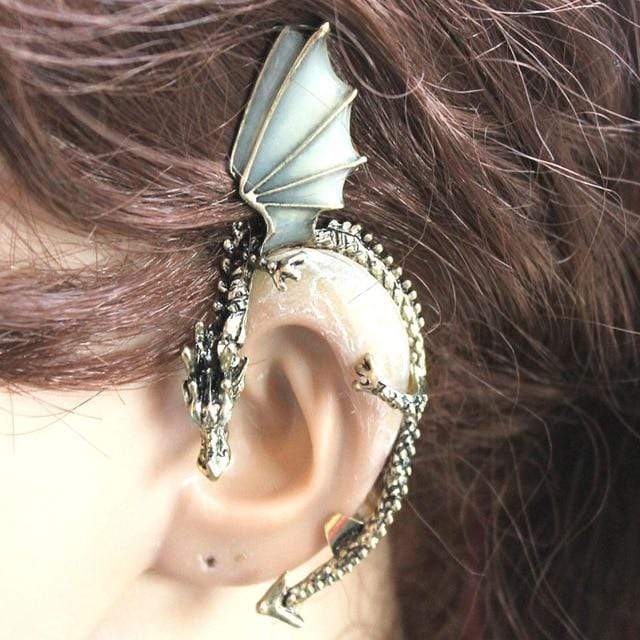 Clip Earrings Earrings Dragon Stud Earrings Antique Bronze Plated - DiyosWorld