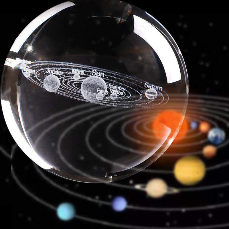 Decorative Balls Laser Engraved 3D Solar System Crystal Ball - DiyosWorld