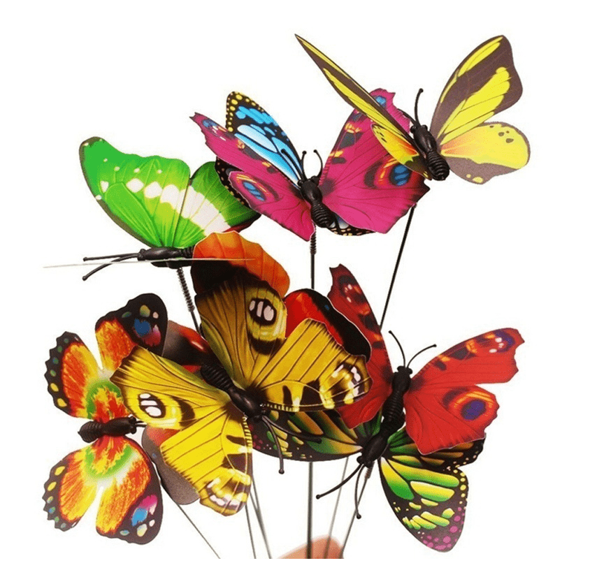 Decorative Stakes & Wind Spinners Utter Butterfly 5PCS - DiyosWorld