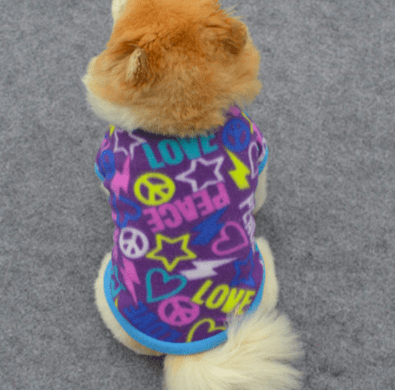 Dog Coats & Jackets DIYOS™ Warm Fleece Dog Sweater Love & Peace / XS - DiyosWorld