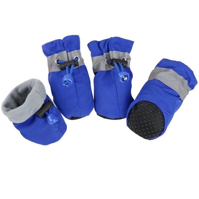 Dog Shoes Winter Dog Boots | Extra Warm & Anti-Slip 4 Piece Set Blue / 1 - DiyosWorld
