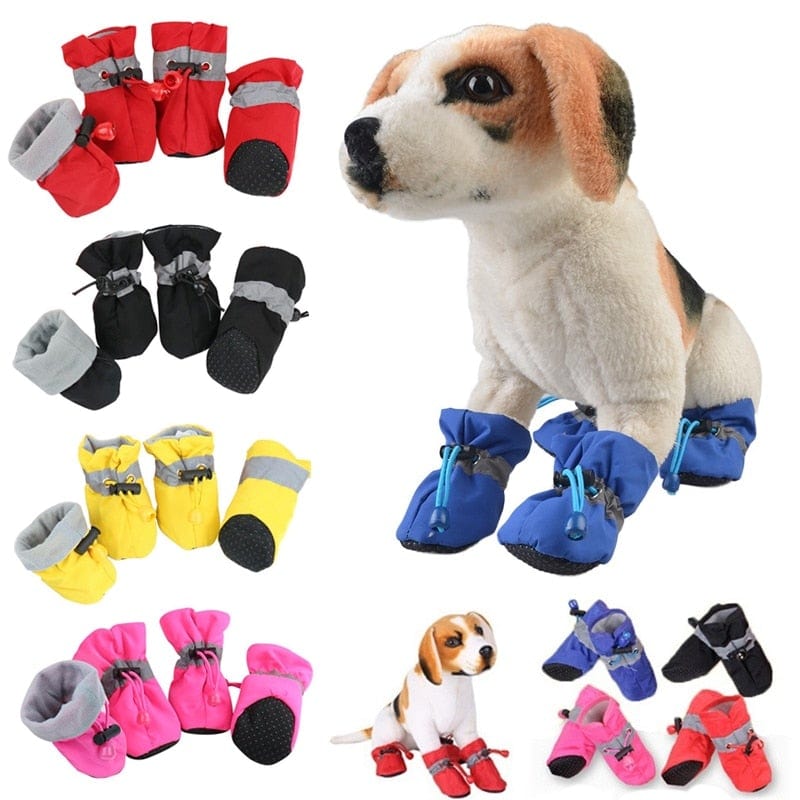 Dog Shoes Winter Dog Boots | Extra Warm & Anti-Slip 4 Piece Set - DiyosWorld