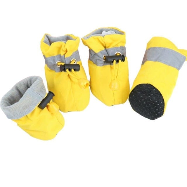 Dog Shoes Winter Dog Boots | Extra Warm & Anti-Slip 4 Piece Set Yellow / 1 - DiyosWorld
