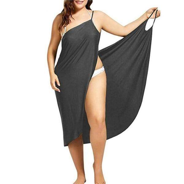 Dresses Diyos™ Wrap Dress Bikini Bathing Suit dark gary / S - DiyosWorld
