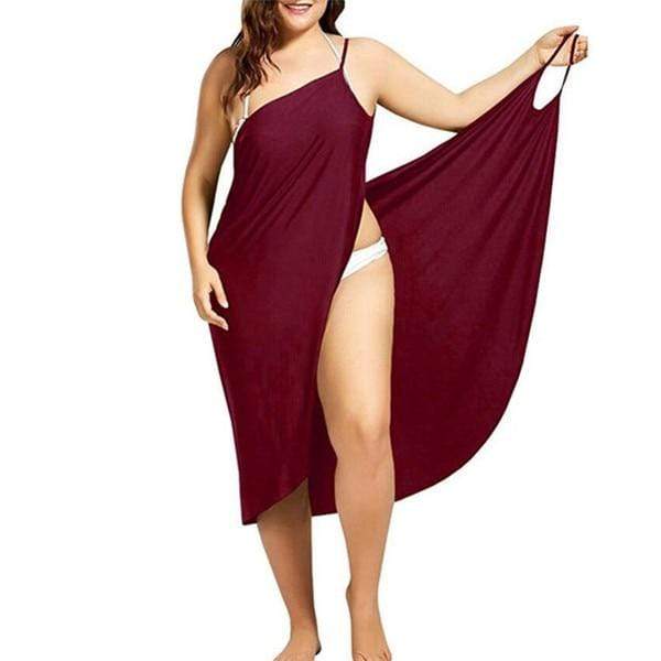 Dresses Diyos™ Wrap Dress Bikini Bathing Suit red wine / XL - DiyosWorld