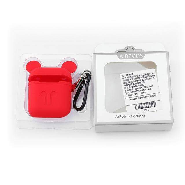 Earphone Accessories Soft Silicone Air-pod Case Red - DiyosWorld