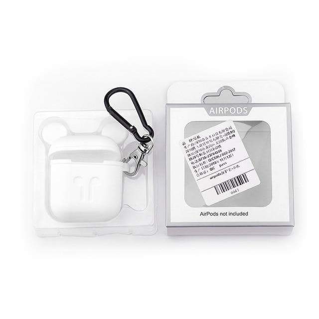 Earphone Accessories Soft Silicone Air-pod Case WHITE - DiyosWorld