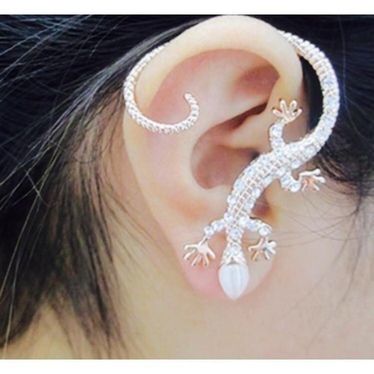 Earring Rhinestone Ear Cuff Lizard Stud Earring - DiyosWorld