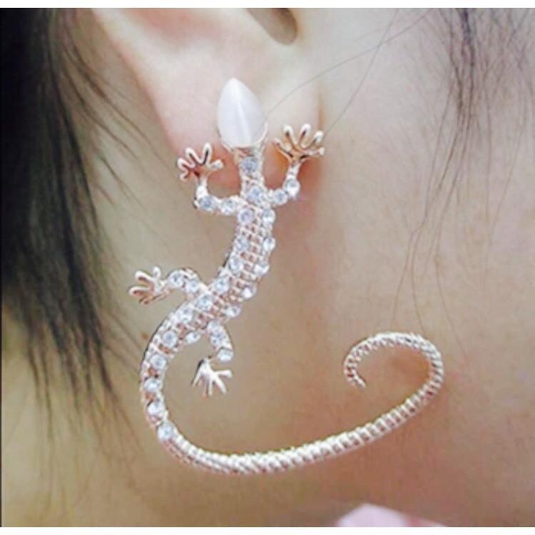 Earring Rhinestone Ear Cuff Lizard Stud Earring - DiyosWorld