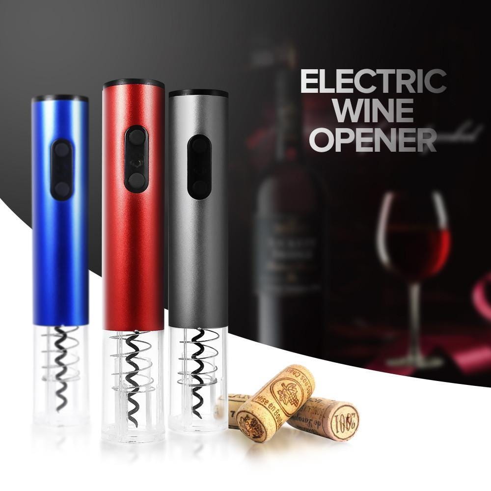 Electronic Wine Bottle Opener With Foil Cutter - DiyosWorld