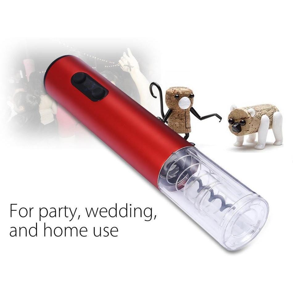 Electronic Wine Bottle Opener With Foil Cutter - DiyosWorld