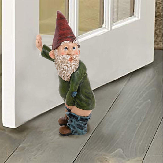 Figurines & Miniatures Handmade Naughty Gnome Decoration - DiyosWorld