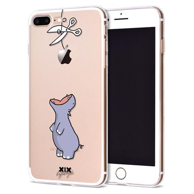 Fitted Cases Diyos Cute Animal iPhone Cases 12 / for iPhone 7 8 Plus - DiyosWorld