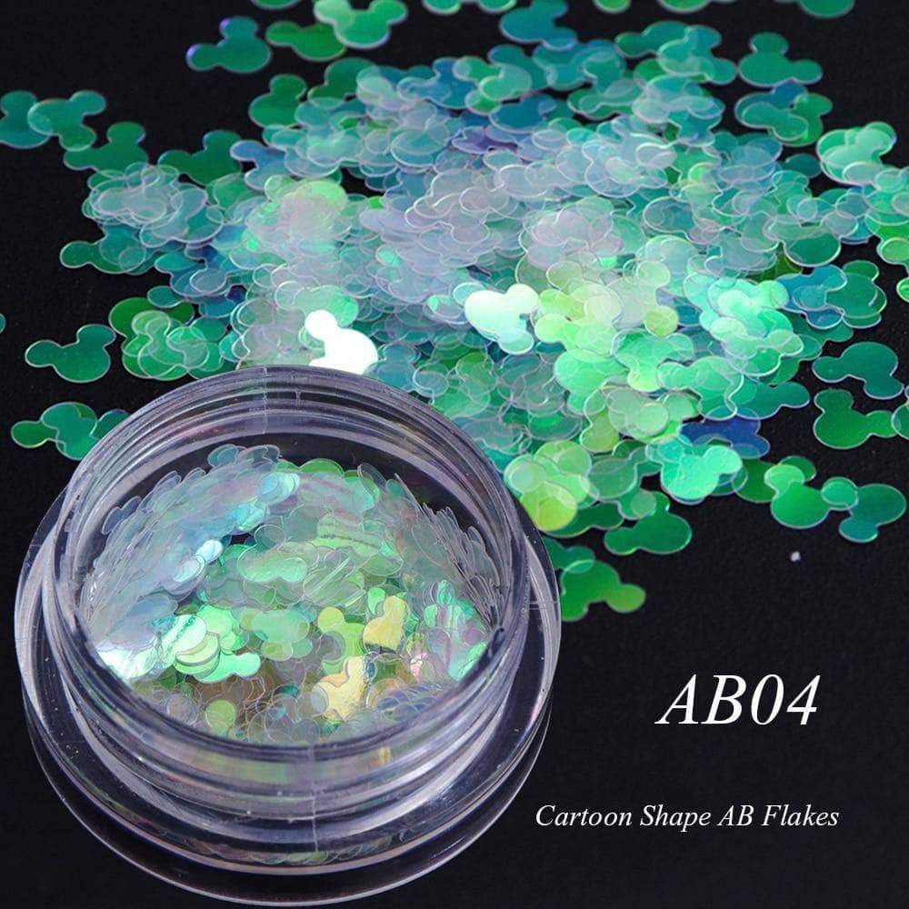 Full Beauty AB Chameleon Color Sequins Nail Art Glitter Flakes UV Gel Polish - DiyosWorld