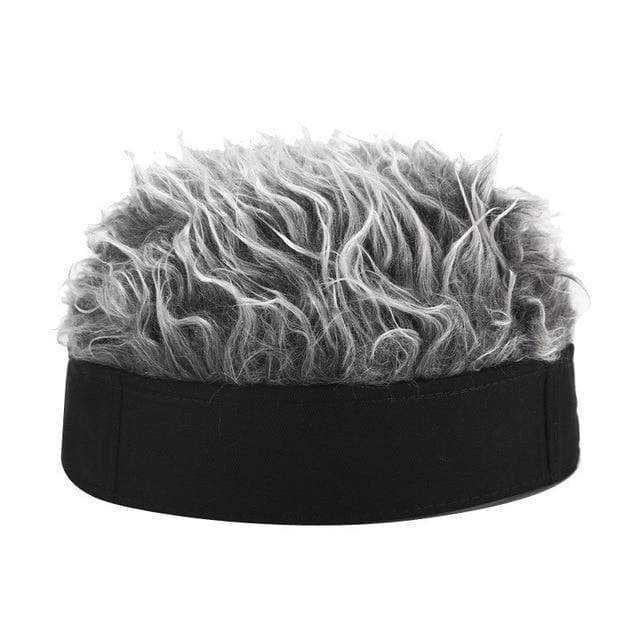 Golf Caps Wig Hat Black + Grey - DiyosWorld