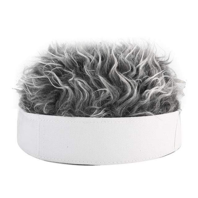 Golf Caps Wig Hat White + Grey - DiyosWorld