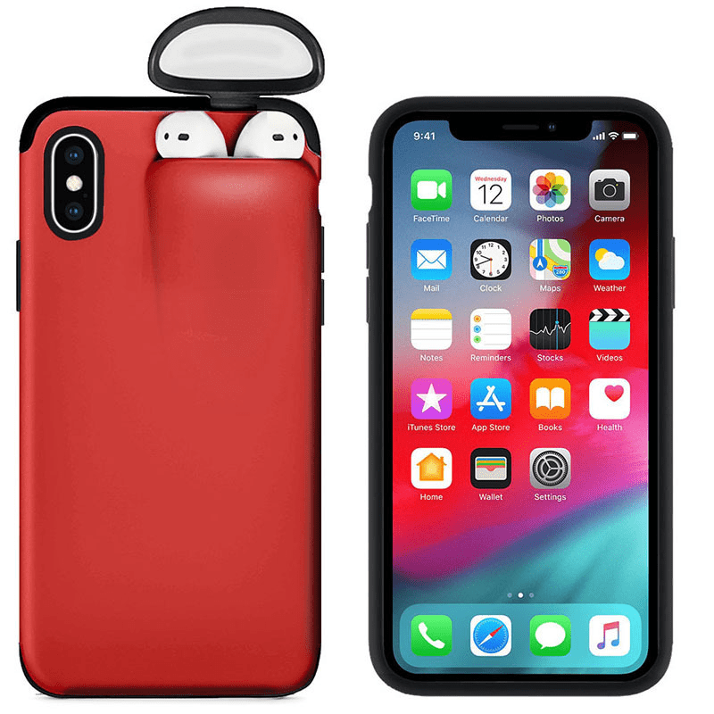 Half-wrapped Cases DIYOS SMART™ 2 in 1 iPhone Cover For iPhone 11Pro Max / Red - DiyosWorld