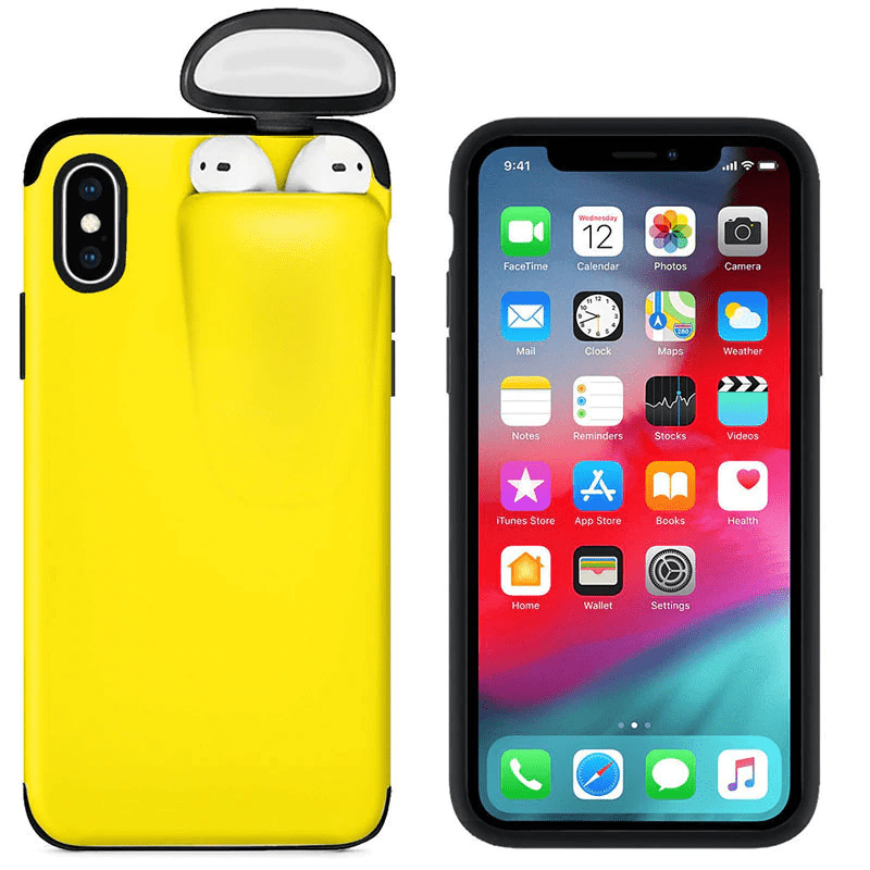 Half-wrapped Cases DIYOS SMART™ 2 in 1 iPhone Cover For iPhone 11Pro Max / Yellow - DiyosWorld