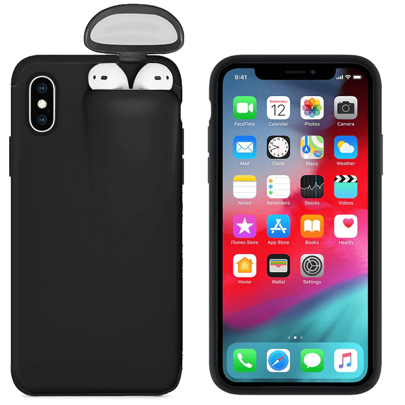 Half-wrapped Cases DIYOS SMART™ 2 in 1 iPhone Cover For iPhone 11Pro Max / Black - DiyosWorld