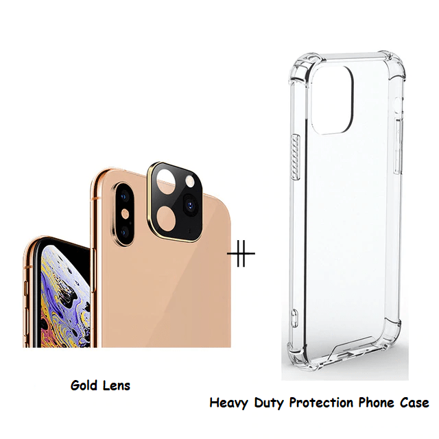 Home Lens (Change to iPhone 11) Gold / iPhone X or XS / With Case - DiyosWorld