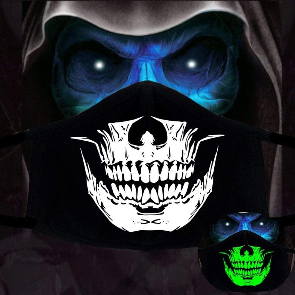 Home Glow In Dark Face Masks [2 PCS] Ghostly [2 PCS] - DiyosWorld
