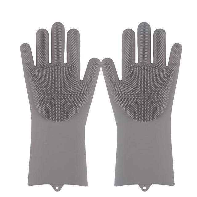 Household Gloves Multipurpose Magic Scrubber Gloves (Pair) Gray - DiyosWorld