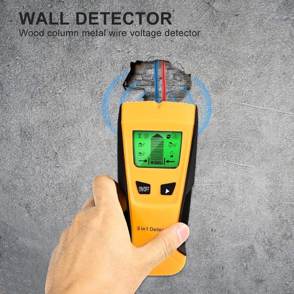 Industrial Metal Detectors 3 In 1 Metal & Stud Detector Yellow - DiyosWorld