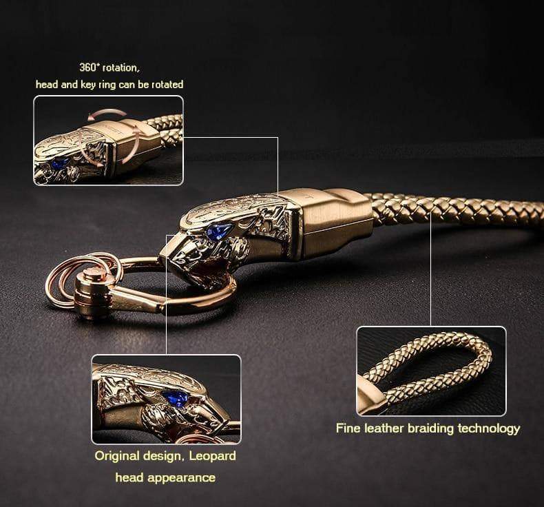 Key Chains Luxury Leopard Face Keychain - DiyosWorld