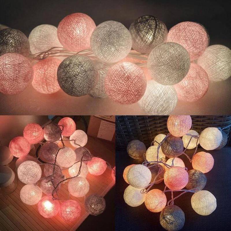 LED Night Lights LED Cotton Ball Garland Lights String - DiyosWorld